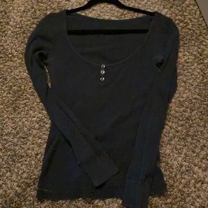 Black Henley Thermal